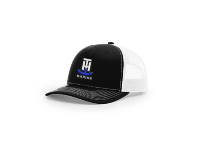 T-H Marine Black Logo Snapback Hat